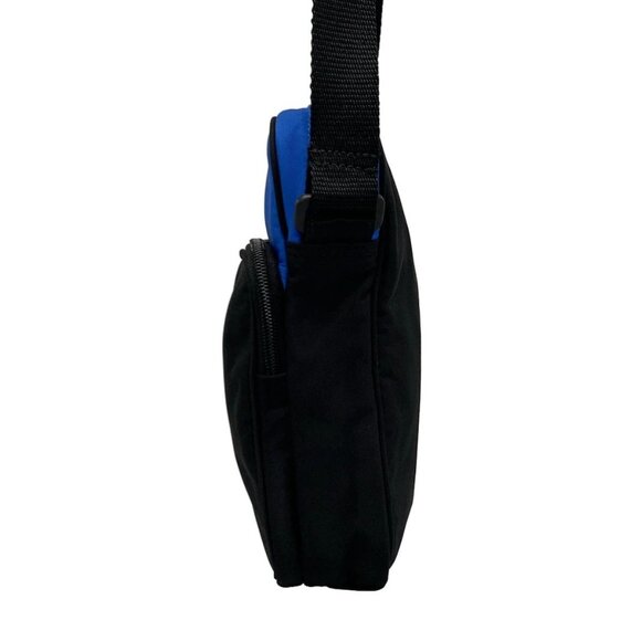 Auth BALENCIAGA Small Messenger Bag 725437 Black Blue White Nylon Shoulder Bag - Picture 4 of 16